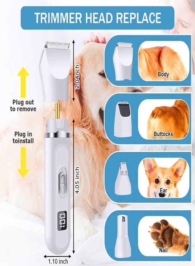 CRAZYABBS 4 In 1 Cat Grooming Trimming Set, Low Noise Cat Grooming Clippers Professional Hair Cutting Ideal for Shedding Seasons and Wound Care - USB Rechargeable - Image 5